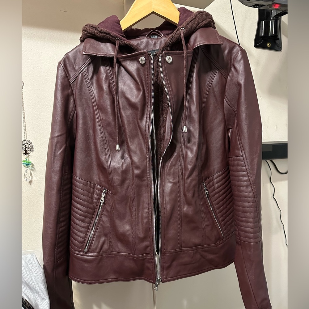 Guess Women’s Leather Biker Jacket